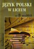 Język polski w liceum nr 3 2014/2015. Wydawca: Wydawnictwo Pedagogiczne ZNP. Dadada.pl Opakowanie Język polski w liceum nr 3 2014/2015