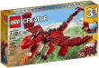 Lego Creator Czerwone kreatury. Autor: Creator. Dadada.pl Okładka książki Lego Creator Czerwone kreatury