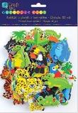 Okładka książki Naklejki z pianki  z nadrukiem Dżungla 100 szt
