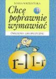 Okładka książki Chcę poprawnie wymawiać 11 r, l - ćw. logoped.