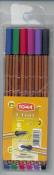 Opakowanie Cienkopis F-Liner 6 kolorów TOMA