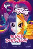 Equestria girls. Rainbow Rocks. Bitwa Zespołów. Autor: Finn Perdita. Dadada.pl Okładka książki Equestria girls. Rainbow Rocks. Bitwa Zespołów