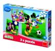 Opakowanie Puzzle 3x55 Klub Przyjaciół Myszki Miki DINO