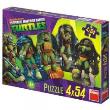 Puzzle 4x54 Wojownicze Żółwie Ninja DINO. Wydawca: Dino Toys. Dadada.pl Opakowanie Puzzle 4x54 Wojownicze Żółwie Ninja DINO