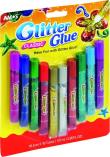 Opakowanie Klej Glitter Glue classic 10 kolorów blister AMOS