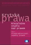 Okładka książki Krytyka prawa
