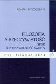 Filozofia a rzeczywistość. Autor: Roman Rożdżeński. Dadada.pl Okładka książki Filozofia a rzeczywistość