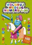 Okładka książki Koloruj wg numeru - zielony od 1 do 20