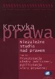 Okładka książki Krytyka prawa Niezależne studia nad prawem t.4