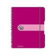 Opakowanie Brulion na spirali A5/80K kratka PP malinowy