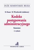 Kodeks postępowania administracyjnego Komentarz. Autor: Wierzbowski Marek, Hauser Roman. Dadada.pl Okładka książki Kodeks postępowania administracyjnego Komentarz