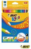 Opakowanie Kredki ołówkowe KIDS Evolution (14+4 szt.) BIC