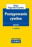 Postępowanie cywilne. Pytania.. Autor: Flaga-Gieruszyńska Kinga. Dadada.pl Okładka książki Postępowanie cywilne. Pytania.
