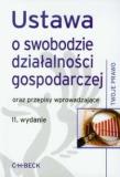Okładka książki Ustawa o swobodzie działalności gospodarczej
