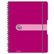 Opakowanie Brulion na spirali A4/80K kratka PP malinowy(2szt)