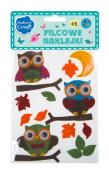 Opakowanie Filcowe naklejki sowy 12 sztuk naklejek
