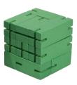 Opakowanie IQ-Test Flexi Cube, drewno, zielony