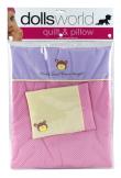 Opakowanie Kołdra + poduszka z wzorem deluxe dla lalek