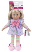 Opakowanie Lalka bobas 36cm Lucy z miękkiego materiału fioletowa