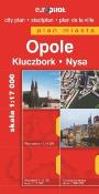 Okładka książki Opole Nysa Kluczbork plan miasta 1:20 000 plastik
