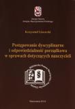 Postępowanie dyscyplinarne i odpowiedzialność porządkowa w sprawach dotyczących nauczycieli. Autor: Lisowski Krzysztof. Dadada.pl Okładka książki Postępowanie dyscyplinarne i odpowiedzialność porządkowa w sprawach dotyczących nauczycieli