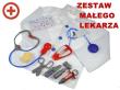 ZESTAW MAŁY LEKARZ DOKTOR + STETOSKOP I FARTUCH. Autor: LeanToys. Dadada.pl Okładka książki ZESTAW MAŁY LEKARZ DOKTOR + STETOSKOP I FARTUCH