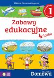 Domowa akademia Zabawy edukacyjne 4-latka Część 1. Autor: Elżbieta Pietruczuk-Bogucka. Dadada.pl Okładka książki Domowa akademia Zabawy edukacyjne 4-latka Część 1