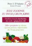 Jedz zgodnie ze swoją grupą krwi. Grupa AB. Autor: Peter J. D`Adamo, Kristin O`Connor. Dadada.pl Okładka książki Jedz zgodnie ze swoją grupą krwi. Grupa AB