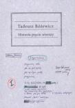Historia pięciu wierszy - Tadeusz Różewicz. Autor: Różewicz Tadeusz. Dadada.pl Okładka książki Historia pięciu wierszy - Tadeusz Różewicz