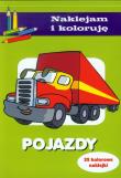 Naklejam i koloruję - Pojazdy. Autor: Małecki Aleksander. Dadada.pl Okładka książki Naklejam i koloruję - Pojazdy