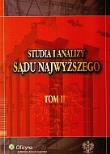 Okładka książki Studia i Analizy Sądu Najwyższego. Tom II