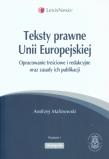 Okładka książki Teksty prawne Unii Europejskiej