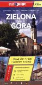 Okładka książki Zielona Góra, Nowa Sól, Sulechów. Plan miasta 1:12 500. Europilot wersja plastik