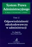 Odpowiedzialność odszkodowawcza w administracji tom 12. Autor: Bagińska Ewa, Jerzy Parchomiuk (red.). Dadada.pl Okładka książki Odpowiedzialność odszkodowawcza w administracji tom 12