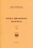 Opakowanie Polska Bibliografia Prawnicza Zeszyt L 2014
