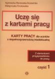 Uczę się z kartami pracy Część 1. Autor: Agnieszka Borowska-Kociemba, Małgorzata Krukowska. Dadada.pl Okładka książki Uczę się z kartami pracy Część 1