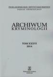 Opakowanie Archiwum kryminologii Tom 36