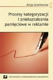 Procesy kategoryzacji i zniekształcenia pamięciowe w reklamie. Autor: Alicja Grochowska. Dadada.pl Okładka książki Procesy kategoryzacji i zniekształcenia pamięciowe w reklamie