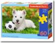Opakowanie Puzzle 60 elementów White Terrier and Football