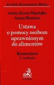 Okładka książki Ustawa o pomocy osobom uprawnionym do alimentów Komentarz