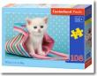 Okładka książki White Cat in Bag Puzzle 108 elementów