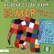 Okładka książki Elmer. Książka z szablonami. Potrafię rysować. Słoń w kratkę