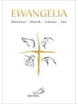 Okładka książki Ewangelie (4 ewangelie) biała z krzyżem