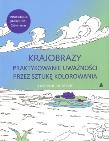 Krajobrazy praktykowane uważności przez sztukę kolorowania. Autor: Joe Bright. Dadada.pl Okładka książki Krajobrazy praktykowane uważności przez sztukę kolorowania