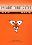 Opakowanie Psychologia Etologia Genetyka Tom 31/2015