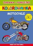 Kolorowanka. Motocykle. Zabawa i naklejki. Autor: Tonder Krzysztof. Dadada.pl Okładka książki Kolorowanka. Motocykle. Zabawa i naklejki