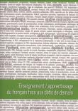 Enseignement / apprentissage du français face aux défis de demain. Autor: Sowa Magdalena. Dadada.pl Okładka książki Enseignement / apprentissage du français face aux défis de demain