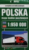 Mapa kodów pocztowych. Kompas 1:950 000 (2016). Autor: Opracowanie zbiorowe. Dadada.pl Okładka książki Mapa kodów pocztowych. Kompas 1:950 000 (2016)