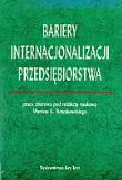 Okładka książki Bariery internacjonalizacji przedsiębiorstwa