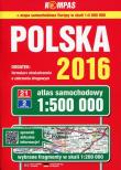 Okładka książki Polska 2016 Atlas samochodowy 1:500 000